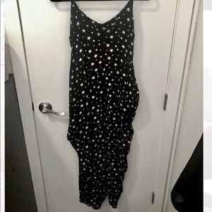 Black/white Star maxi dress